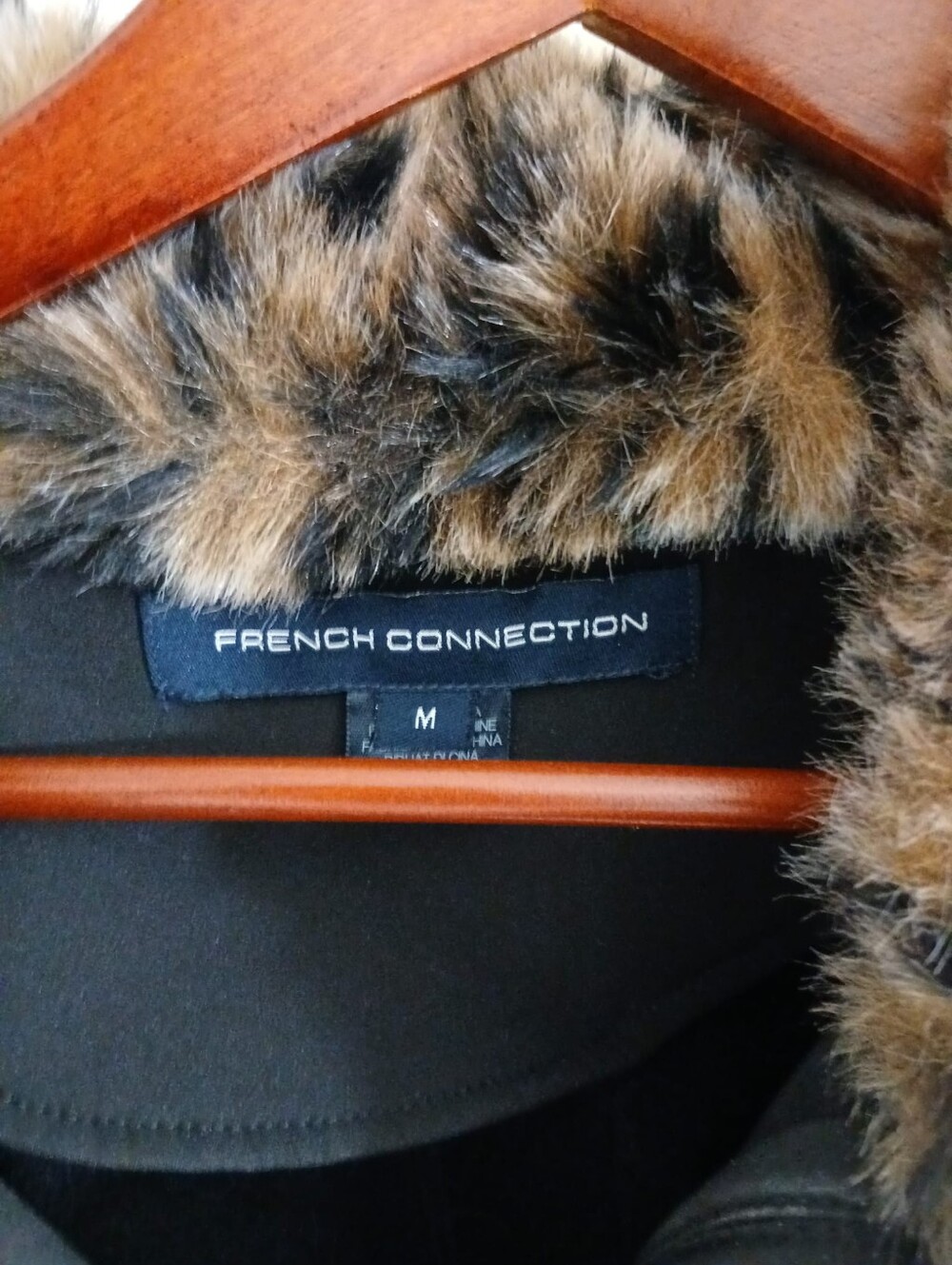 French Connection Leopard Collared Rain/ Fall Jacket Size M - Picture 7 of 7